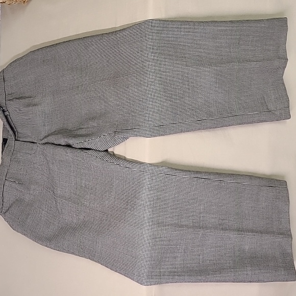 Talbots 16W Plus Herringbone Black and White Wool Pants - Picture 2 of 6
